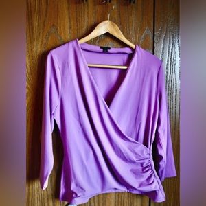 NWOT Ann Taylor Faux Wrap Blouse